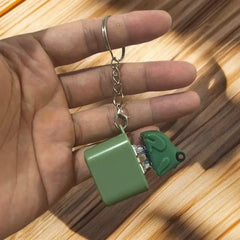 Funny Croaking Frog Duck Keychain Rechargeable Keyboard Fidget Clicker Sound Keyring Wit detail view
