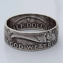 New S925 Sterling Silver Ring Thai Silver Vintage Embossed Ring for Men Jewelry Gifts alternate view