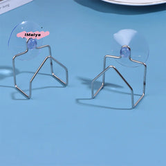1/2/3Pcs Stainless Steel Sink Organizer Drain Rack with Suction Cup Dish Drainer Spong close-up view