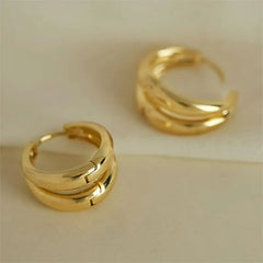 Hot Sale Fashion Metal Drop Earrings for Woman Vintage Hoop Earring Trend Classic Party Wedding Pendant Jewelry Gift