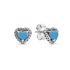 2026 Hot Selling 925 Sterling Silver Heart-Shaped Colored Zircon Exquisite Earrings, S close-up view
