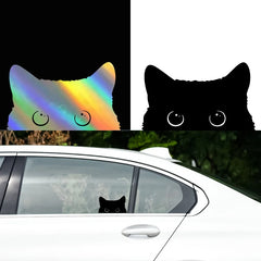 1 piece Hot Car Sticker Accessories Poor Cat Is Stealing with Big Eyes Watch Vinyl Car Styling Cover Waterproof PVC