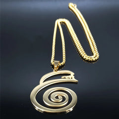 Dai Ko Myo Stainless Steel Pendant Necklace | Gold Color Master Reiki Symbol Jewelry detail view