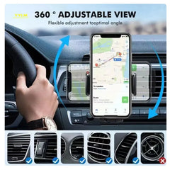 Car air outlet mobile phone holder extension arm rotary hook car phone support with general car air outlet mobile phone holder