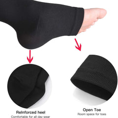 Vein Stretch Socks Women Men High Elasticity Pressure Long Cycling Socks Leg Support close-up view