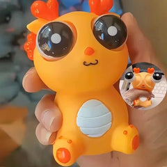 Squeeze Eye Dragon Dinosaur Toy | Funny Stress Relief Animal Toy close-up view