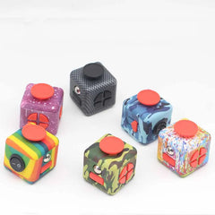 Fidget Dice Stress Relief Toy | Anxiety Relief Fingertip Decompression Cube close-up view