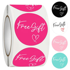 100-500pcs Free Gift Letters Labels Sticker Stationary Supplies Pink Thank You Sticker for Small Bus
