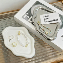 Jewelry Storage Tray Creative Cloud Shapes Plastic Trays Electroplated Jewelry Earrings Ring Display Plates Photo Props For Wome