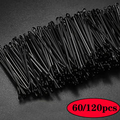 60/120pcs Black Hairpins for Women Hair Clip Lady Bobby Pins Invisible Wave Curly Bride Disposable H