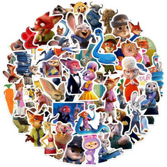 50pcs Disney Cartoon Movie Zootopia2 Stickers Cute Anime Graffiti Decals for Kids Toy DIY Stationery