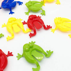 10/20Pcs Jumping Frog Bounce Fidget Toys For Novelty Assorted Stress Reliever Toys For close-up view