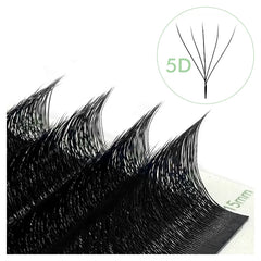 NATUHANA W Shape Eyelashes Extensions 3D 4D 5D 6D W Shaped Brown Black Clover Hand Made detail view