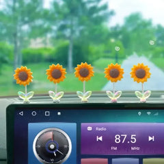 New 5 Pieces Car Dashboard Ornament Decoration Car Window Decoration Sunflower Design Ca detail view