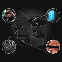 Gym Gloves for Men Women | Fitness Weight Lifting Gloves with Wrist Support detail view