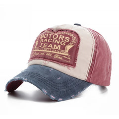 Washed Cotton Damage Finish Baseball Cap | Unisex Adjustable Snapback Hat for Vintage St detail view