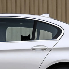 1 piece Hot Car Sticker Accessories Poor Cat Is Stealing with Big Eyes Watch Vinyl Car Styling Cover Waterproof PVC