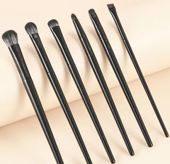 6PCS Eyes Makeup Brushes Set Professional Soft Contouring Eyeshadow Eyeliner Eyebrow B close-up view