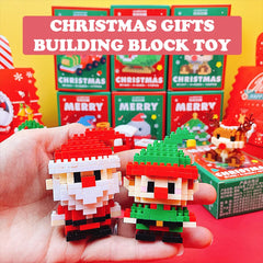 Christmas Micro Building Block Set | Santa and Reindeer Puzzle Toy