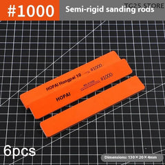 6pcs DIY Model Sanding Sticks Set | Semi-Rigid Polishing Rods for Plastic Models alternate view