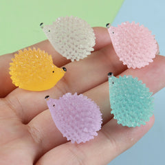 5/10PCS Luminous Mini Resin Hedgehogs Figures Glow in The Dark Tiny Resin Hedgehogsfo alternate view