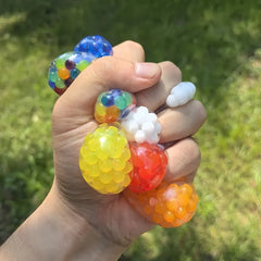 5pcs 3.5cm Soft Rubber Squeeze Ball Grape Ball Stress Relief Sensory Toy for Kids Party detail view