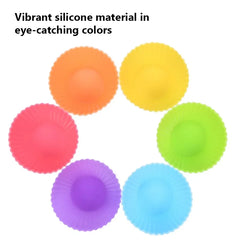 12Pcs Silicone Cup Cake Tool Bakeware Baking Mold Cupcake and Muffin for Cake Making alternate view