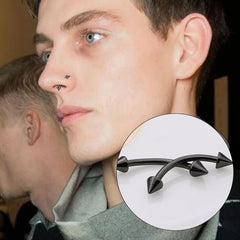 1/5Pcs Eyebrow Lip Piercing Banana Shape Lip Ring Stainless Steel Curved Barbell Stud He detail view