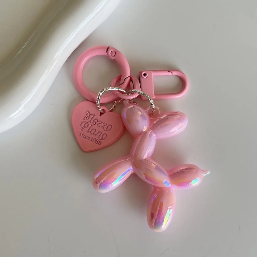 Jelly Cute Jelly Balloon Dog Keychain Pendant Cartoon Dog Chain Keychain - Lovely Accessory Jewelry