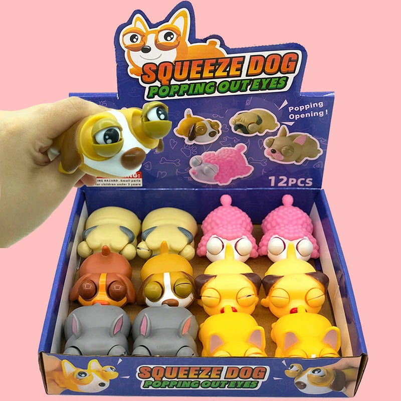 Creative Funny Eyeball Burst Squeeze Eye Toy Love sleeping dogs Pinch Toys Adult Kids Stress Relief