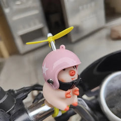 Cute little pig decoration Electric Scooter Pig Decoration Wearing Helmet Car Ornament Motorcycle Bicycle