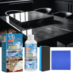 Stone Crystal Plating Agent with Sponge and Towel | Marble Nano Polishing Liquid
