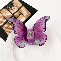 1Pc Big and Elegant Butterfly Hair Claw Clips, Colorful Claw Clips Accessories for Women Thin and Medium Hair, Styling Accessori