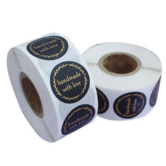 500pcs handmade with Love Stickers Baking label wedding sticker party label decoration e detail view