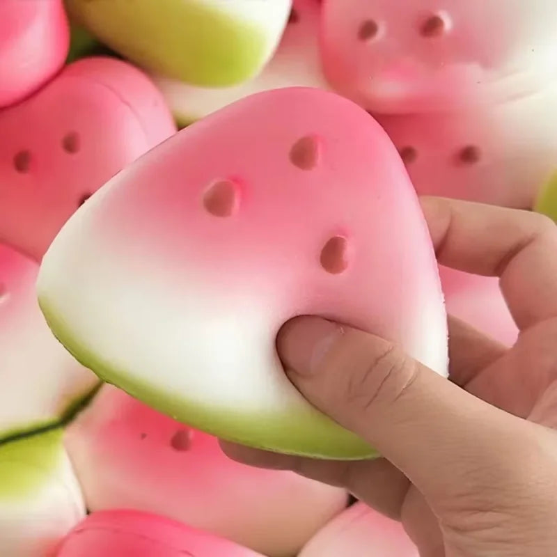 Watermelon Squishy Fidget Toy Slow Rising Fruit Stress Reliever Anti-Anxiety Sensory Squeeze Toy for