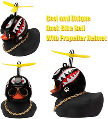 Rubber Duck With Helmet Pendant Black/Yellow detail view