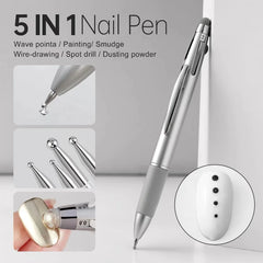 New 5 in 1 Nail Dotting Pen Nail Art Dotting Tools Nail Design Art Tip Dot Paint Manicure Kit for Do