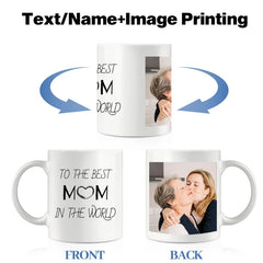 Custom Coffee Mug with Photo and Text | Personalized Gift Idea alternate view