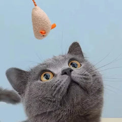 12PCS Interactive Plush Rat Cat Toys close-up view