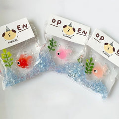 Kawaii Little Goldfish Squeeze Toy Slow Rebound Stress Relief Toys Cute Water-like Bub close-up view