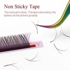 SONG LASHES Y Shape Ombre Color Lashes Two tip C/D Curl Premade Volume Lashes Individual Eyelash Extension Supplies