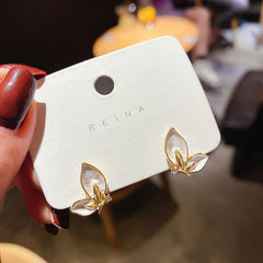 Butterfly Crystal Stud Earrings for Women detail view