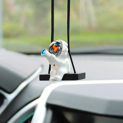 Funny Astronaut Cartoon Car Rearview Mirror Pendant