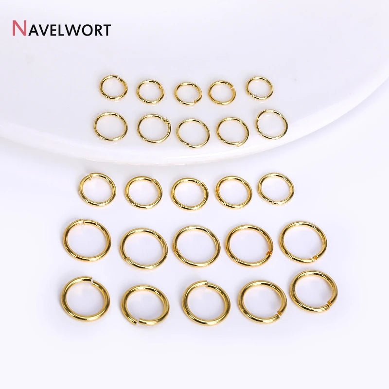 18K Gold Plated Split Rings for Jewelry Making | DIY Connector Rings