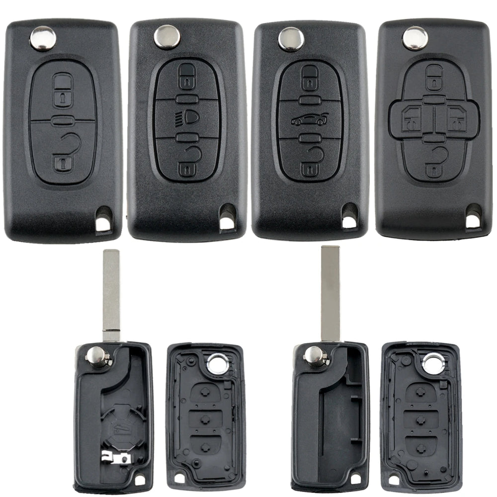 Flip Key Shell Case for Peugeot 207 307 308 407 Citroen C2 C3