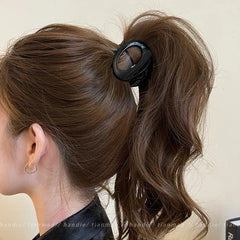 1pc Premium Acetate Hollow Shark Clip 2026 New Back of Head Hair Claw for Women Thin Hair Volumizing