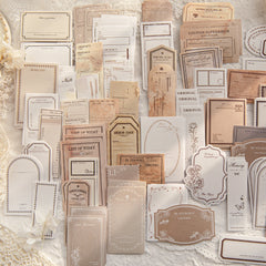 Vintage Label Stickers 30pcs | Retro Scrapbooking and Junk Journal Decor Pack