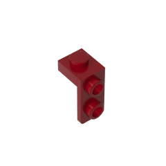 Gobricks Bracket 1 x 1 - 1 x 2 | Compatible Building Block close-up view