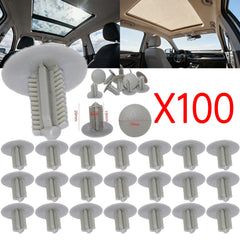 10-100X Car Interior Roof Headliner Ceiling Clips Rivet Fixing Screw Cap Panel POM Fastener For Toyo