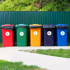 Recycling Sorting Sticker Set | Aluminum Plastic Glass Compost Bin Decals alternate view